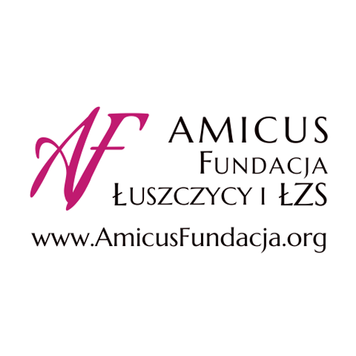 AMICUS logo białe